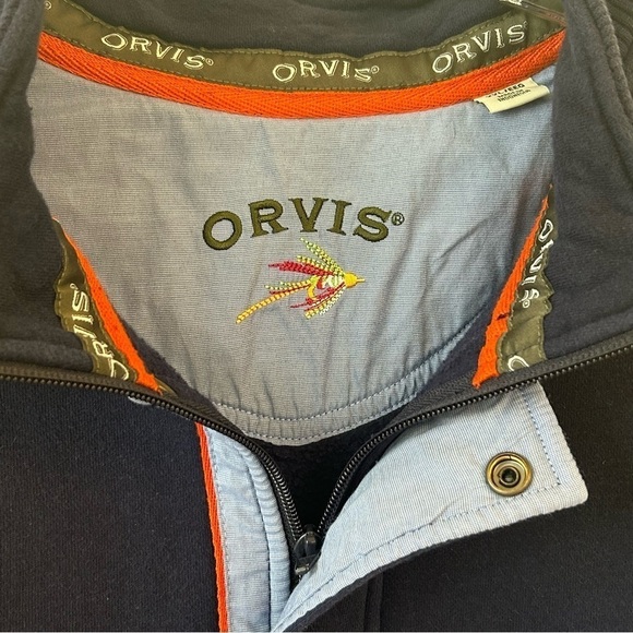 Orvis Men’s Big and Tall Fall Navy Blue Quarter Zip Sweater XXL 💙 - Picture 7 of 8